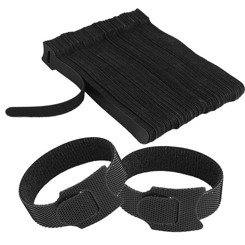100Pcs Reusable Cable Ties 5.66in Cord Organizer Strap Nylon Wire Management Holder Home Office Use image