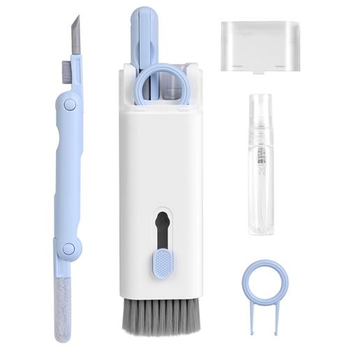 7 in 1 Laptop Keyboard Dust Cleaner Brush Set Earbud Cleaning Pen Electronics Dust Remover with Key Puller Multifunctional Cleaning Tool for PC Tablet image