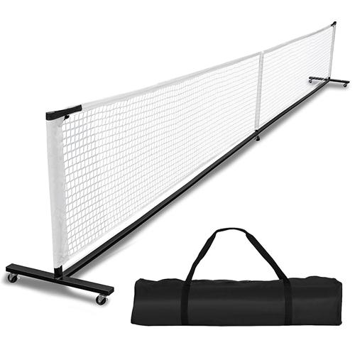 Portable Pickleball Net 22ft Regulation Size Net Pickle Ball Net System with Lockable Wheels Carrying Bag for Driveway Backyard image