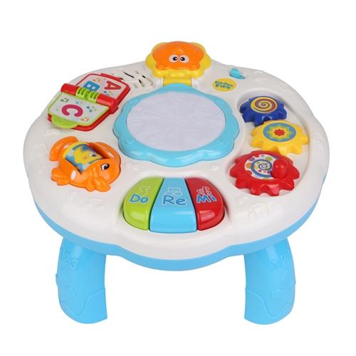Toddler Musical Learning Table Educational Baby Toys Musical Activity Table Learning Center for 6+ Months Boys Girls Gift image