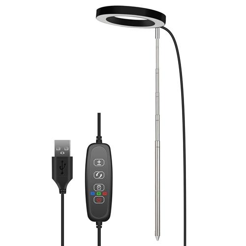 Plant Grow Light LED Full Spectrum Circle Growing Lamp with 3/9/12Hours Auto Timer Setting 9 Dimmable Brightness Height Adjustable for Indoor Plants image