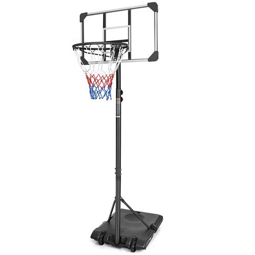 Portable Kids Basketball Hoop with Wheels, Height Adjustable 5.6 to 7ft Basketball Goal System Indoor Outdoor for Kids Teens Adults image