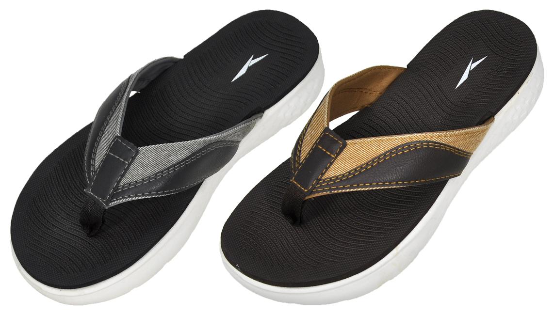 Men's Premium Fashion Thong Flip Flop Sandals w/ Soft Ribbed Footbed image