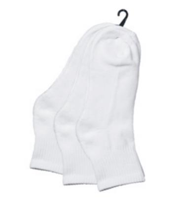 Men's Cushioned Athletic Ankle Socks - White - 3-Pair Packs image