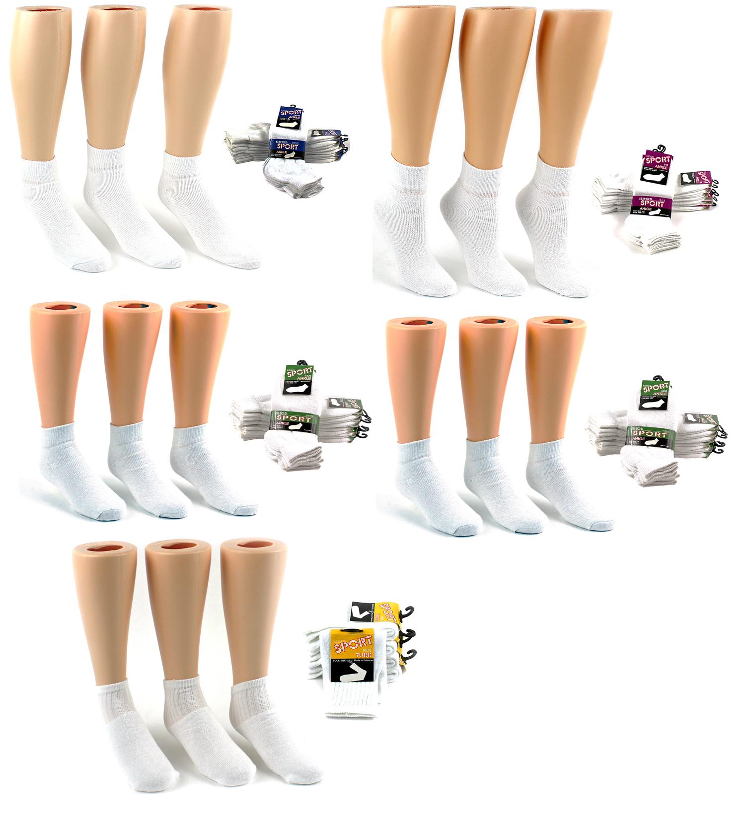 Cotton Athletic Ankle Socks - Family Pack (5 Sizes) image
