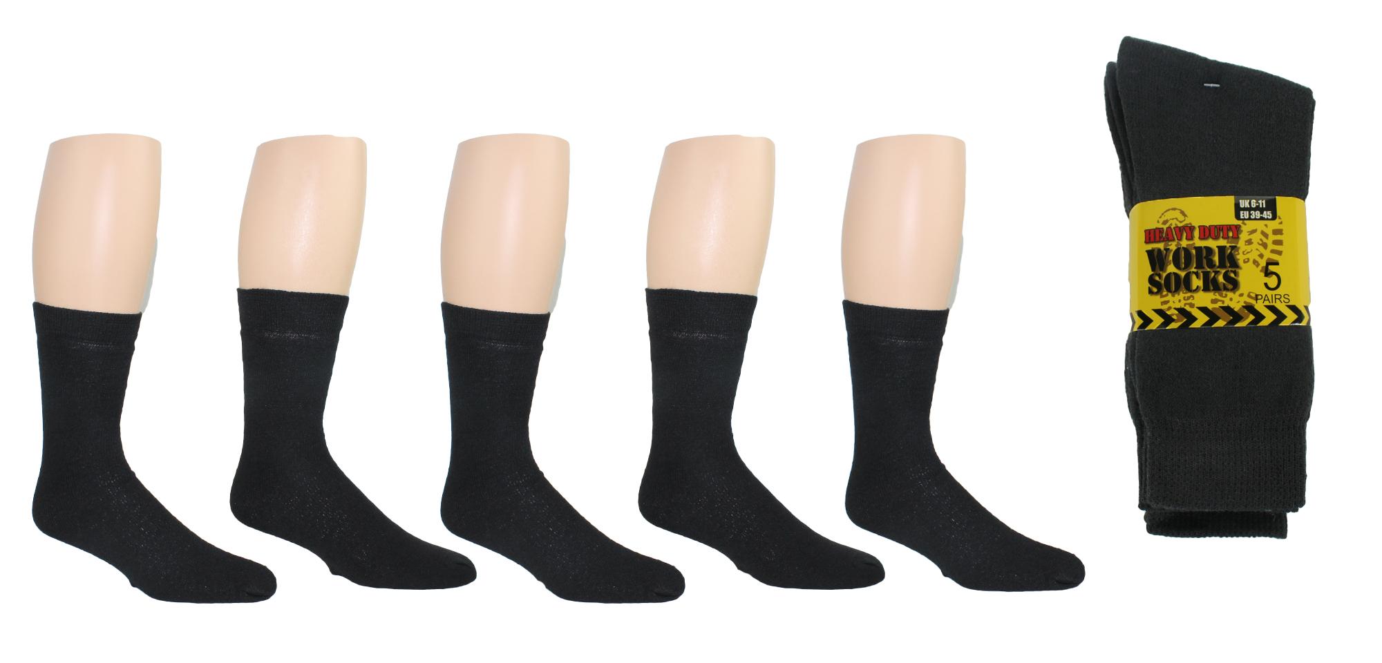 Men's Heavy Duty Thermal Boot Crew Work Socks - 5-Pair Packs image