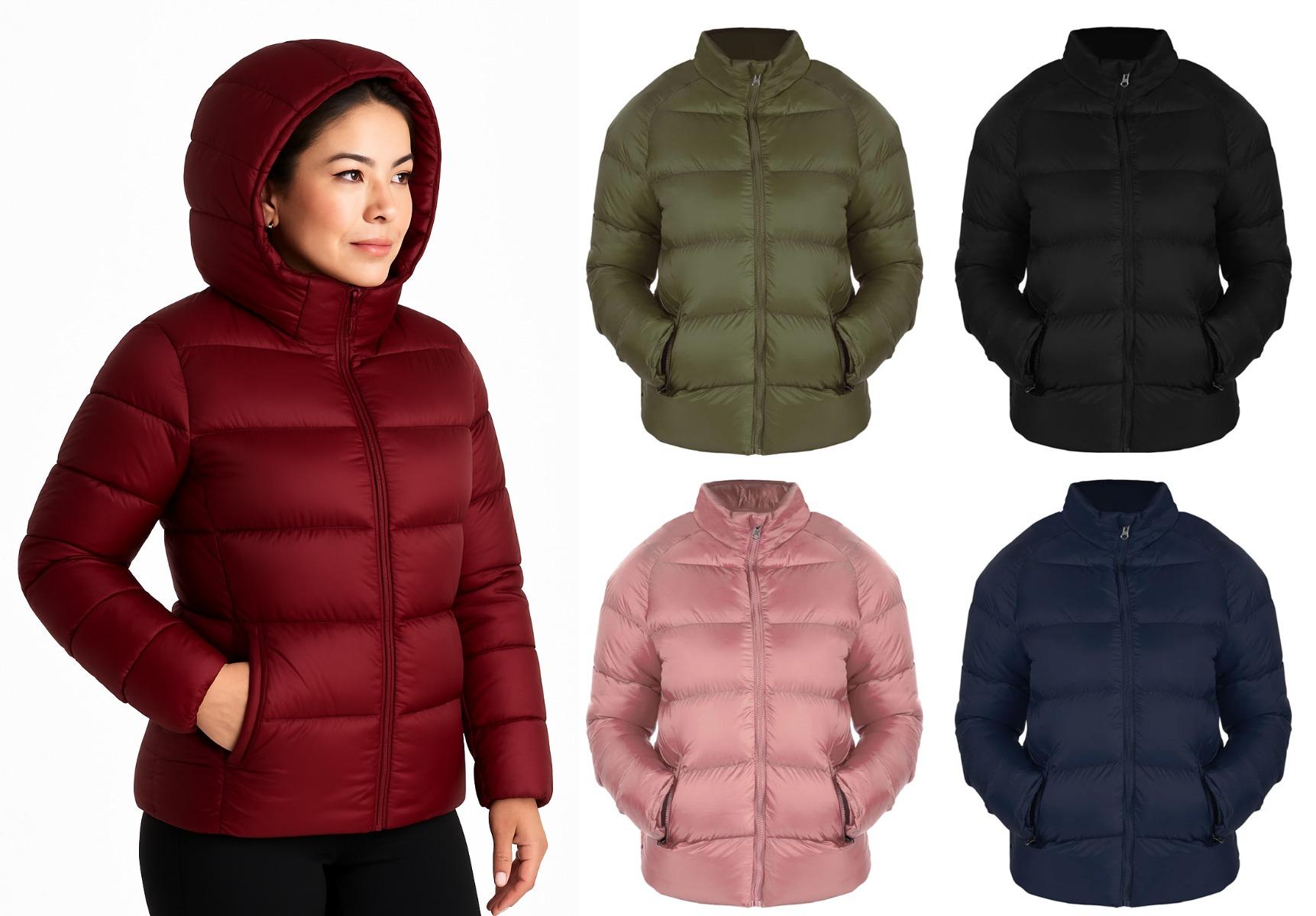 Women's Insulated Winter Puffer Jackets w/ Fleece Lining - Plus Sizes 1XL-3XL image