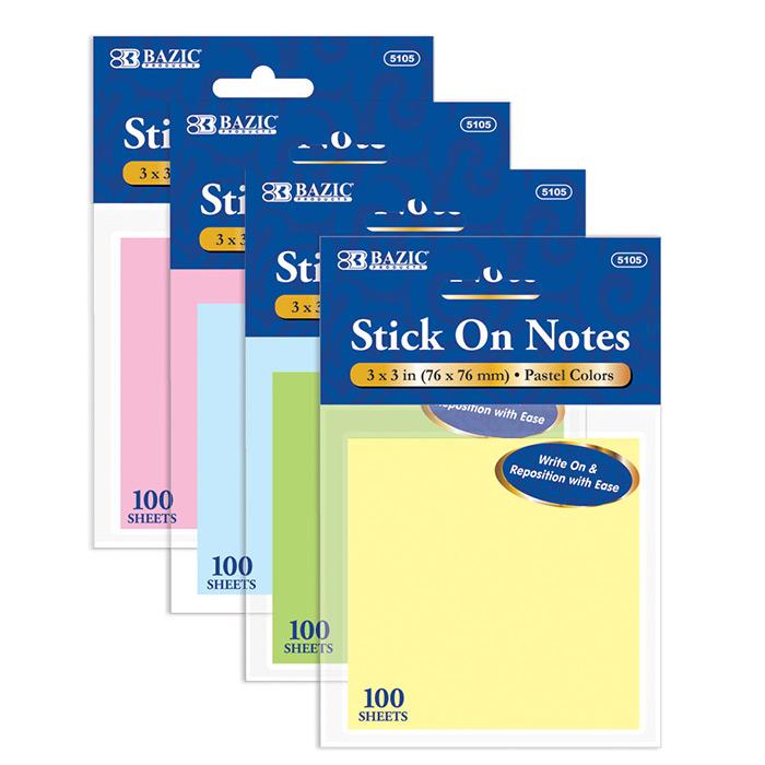 100 Ct. 3" X 3" Stick On Note image