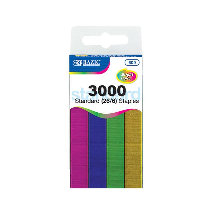 3000 Ct. Standard (26/6) Metallic Color Staples image