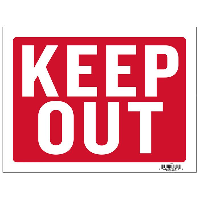 12" X 16" Keep Out Sign image