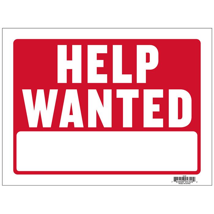 12" X 16" Help Wanted Sign image