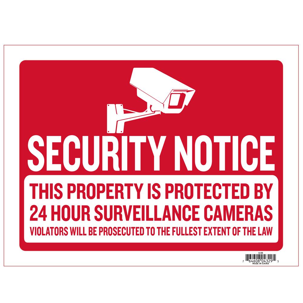 12" X 16" Security Notice Sign image