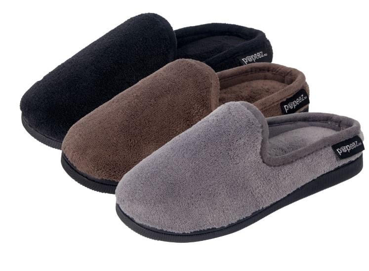 Boy's Microsuede Slip-On Bedroom Slippers w/ Soft Footbed image