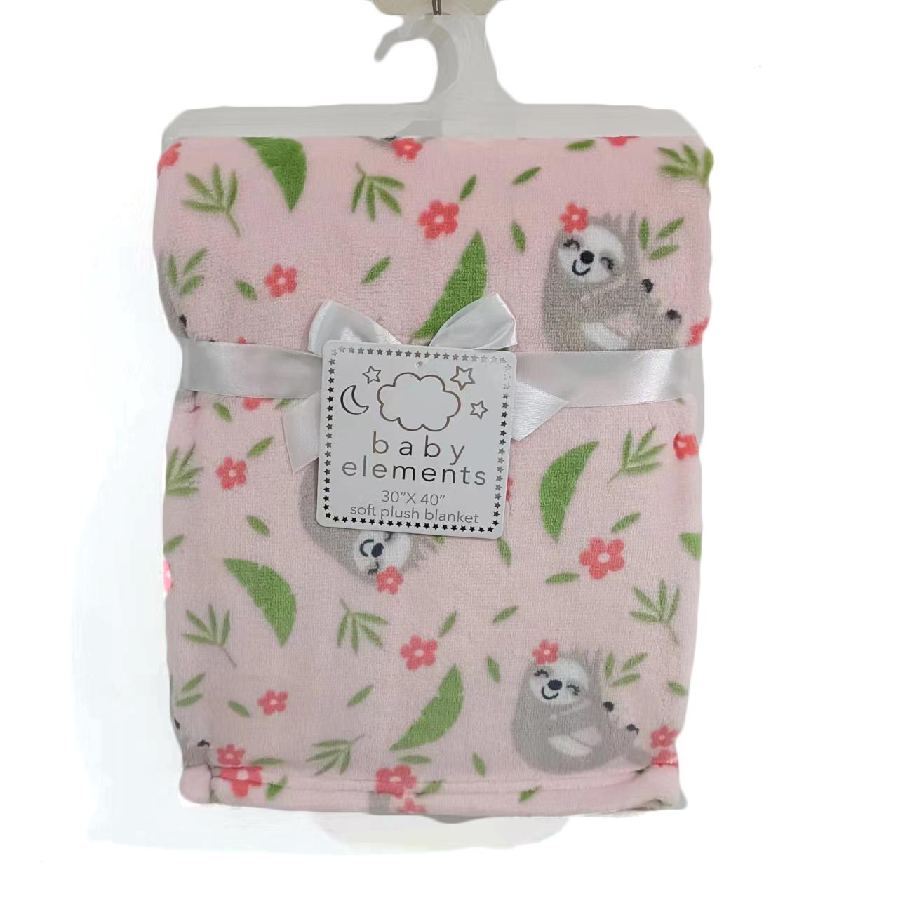 30" x 40" Soft Plush Printed Blankets - Koala & Leaf Print image