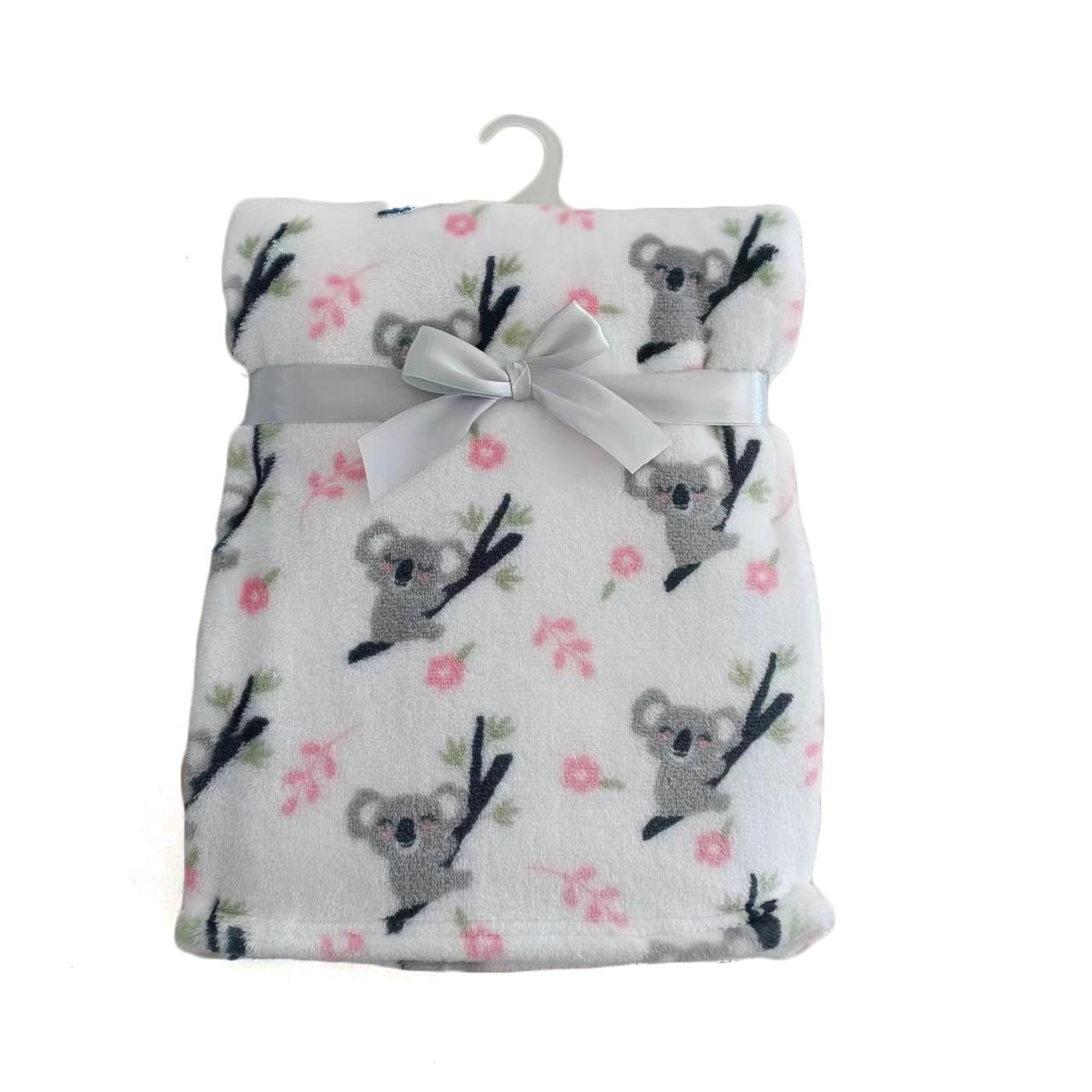 31 x 40 Soft Plush Printed Blankets - Koala Print image