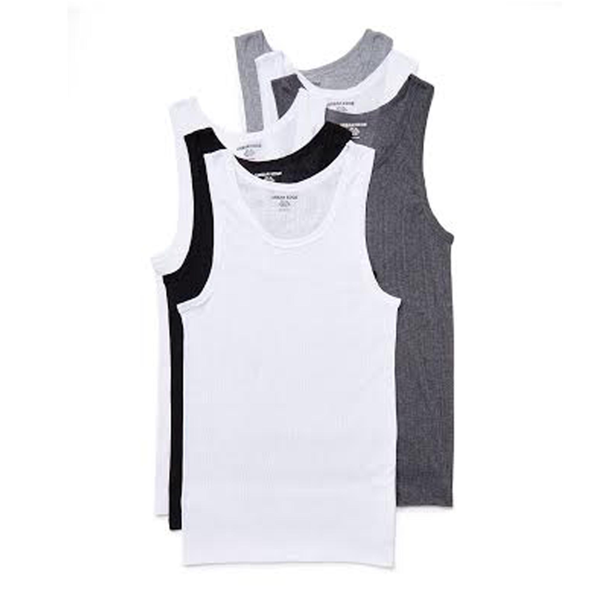 Men's Urban Edge Ribbed A-shirts - Assorted Colors - Sizes Medium-2XL - 6 Pack image