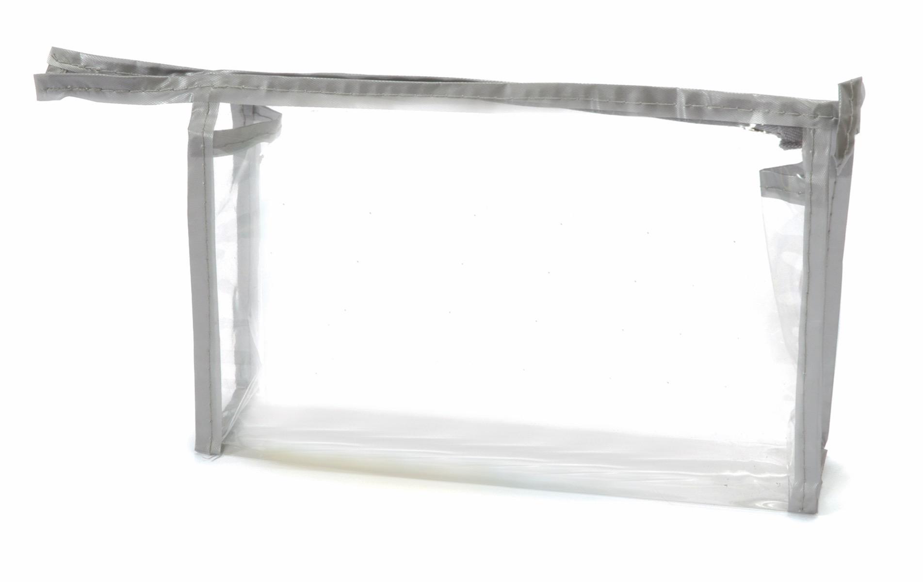 Clear Vinyl Zippered Pouches 8"(W) x 5"(H) x 2 3/8" (Gusset) image