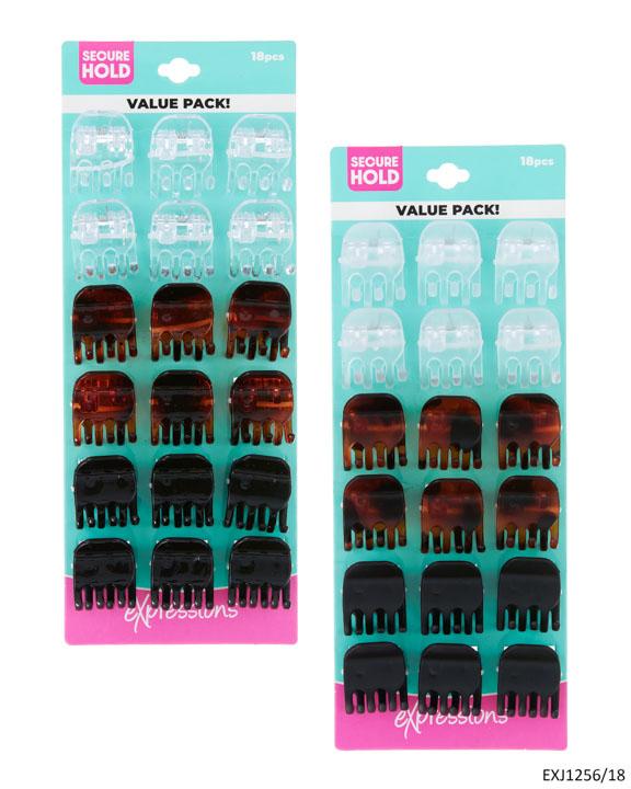 Mini Hair Claw Clips - Assorted Colors - 18-Pack image