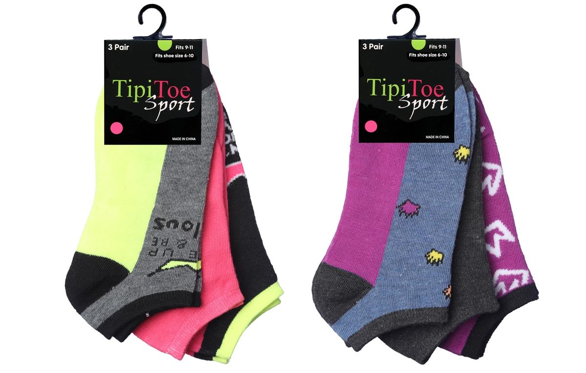Women's Low Cut Novelty Socks - Queen Confidence Theme - Size 9-11 - 3-Pair Packs image