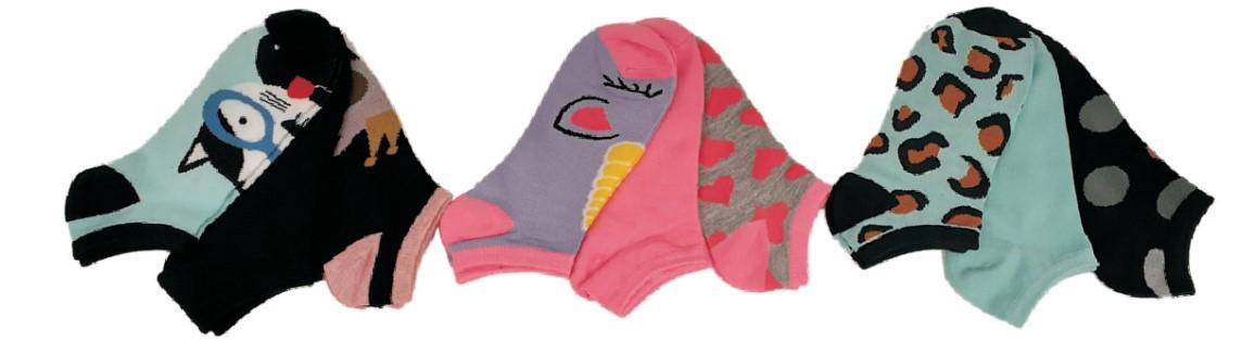 Women's Low Cut Patterned Socks - Assorted Prints & Colors - Size 9-11 - 3-Pair Packs image