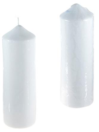3"x9" Dome Top Aerated Unscented Pillar Candle