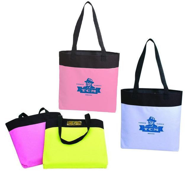 Two Tone Reusable Tote Bags - Choose Your Neon Color(s) image