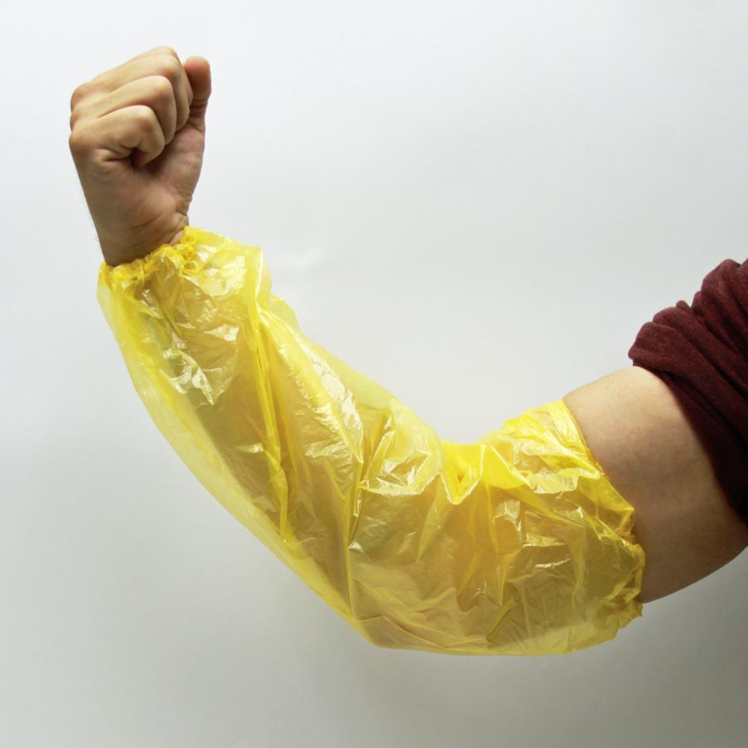18" Disposable Polyethylene Sleeves - Yellow