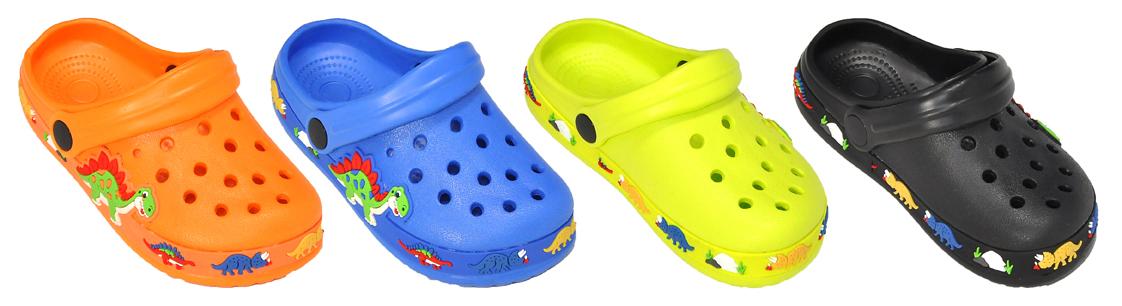Toddler Clogs w/ Dinosaurs Patch Embellishment - Assorted Colors image