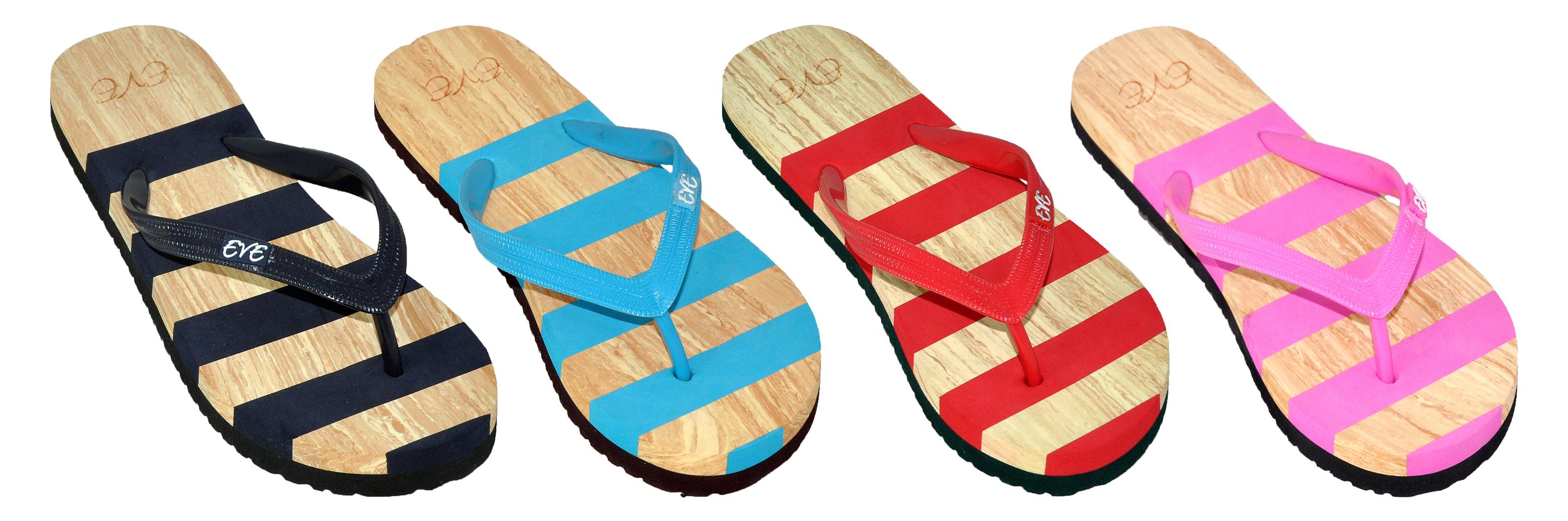 Women's EVA Flip Flops - Striped Prints - Sizes 5-10/11 image
