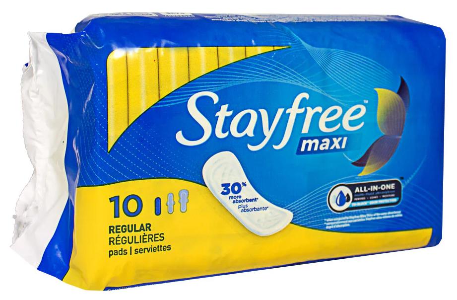 Stayfree Regular Maxi Pads - 10-Packs image
