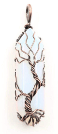 Tree of Life Necklace White Opal image