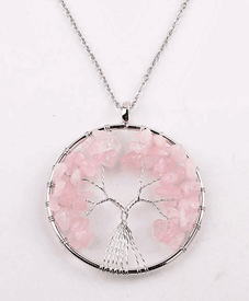 Round Tree of Life Necklace Rose image