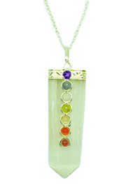 White Selenite Chakra Pendant image