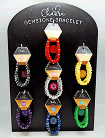 Set of Chakra Bracelets on Board 35 bracelets image