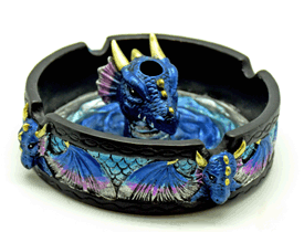 Blue Dragon Ashtray with hole image