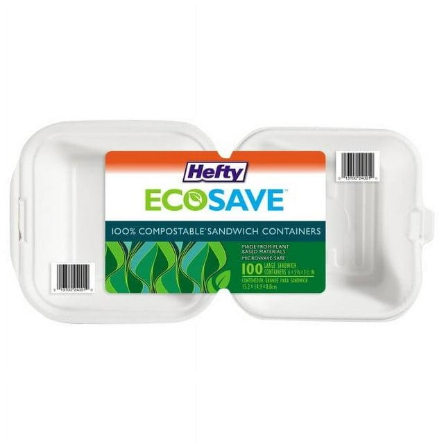 Hefty Eco Save Sandwich Containers 105/100ct