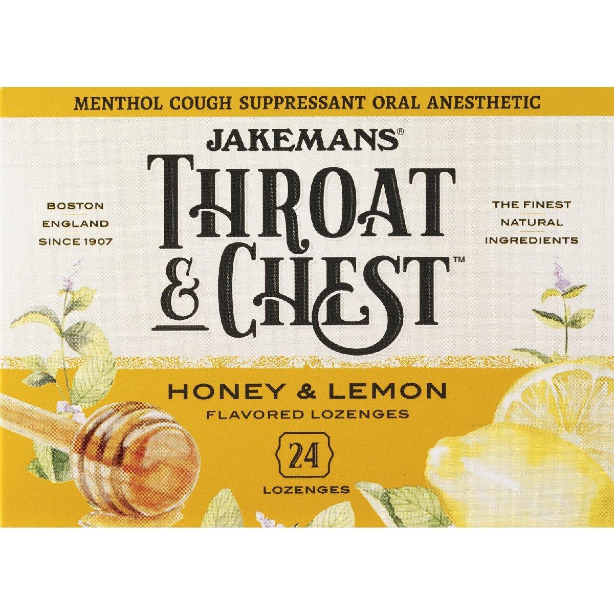 Throat and Chest Honey & Lemon Menthol Lozenge 4/6/24 lozenge