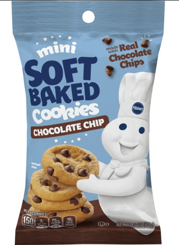 PILLSBURY MINI SOFT BAKED COOKIES CHOCOLATE CHIP 9/18oz