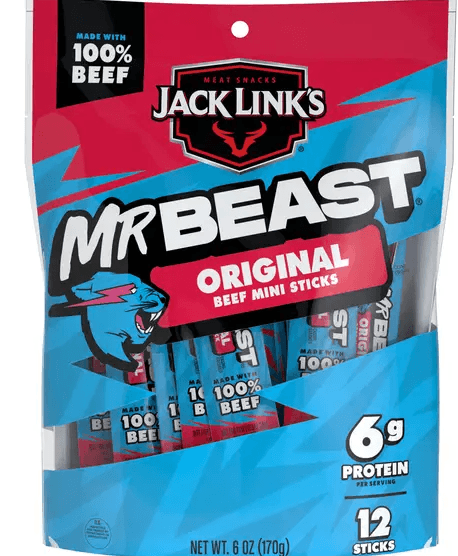 Jack Links Mr Beast Original Beef Mini Sticks  8/4oz image