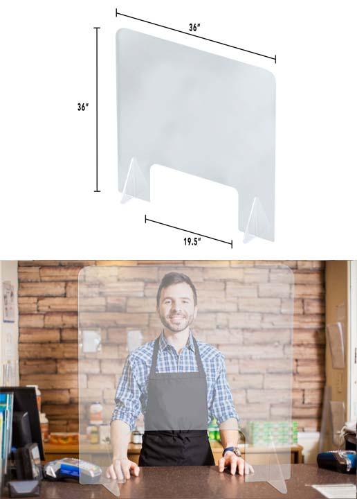 Desk Barrier with Window - #DBW36 image