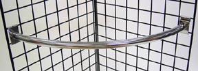 Gridwall Quarter Circle Hang Rail - Black - #KHG680B image