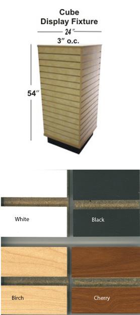 Slatwall Cube Display on Wheels - #SWCUBE image