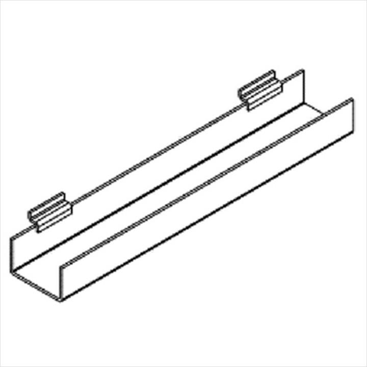 Slatwall J-Rack Shelf with Flat Bottom - 24" - #SWJR24 image