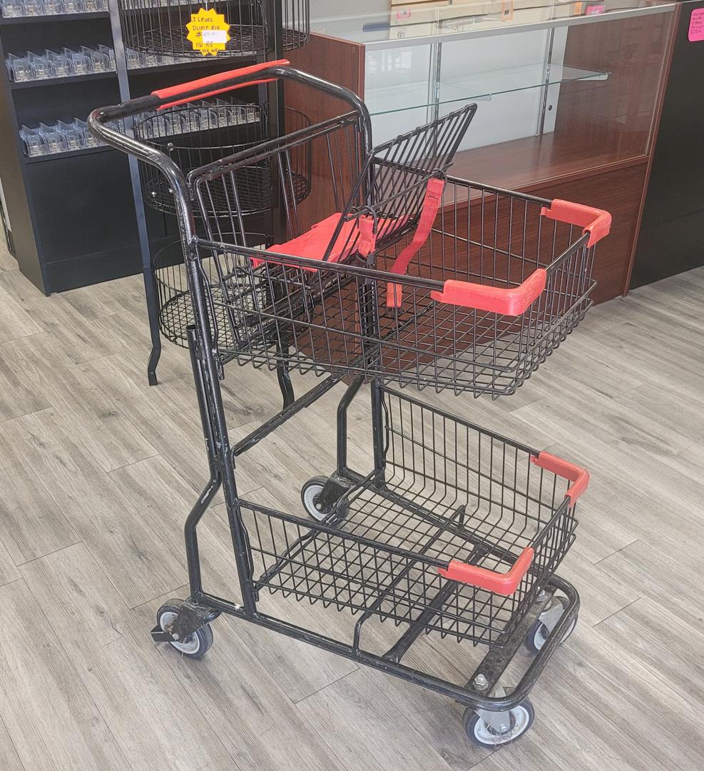 Used 2 Level Shopping Cart - #USCAZ2