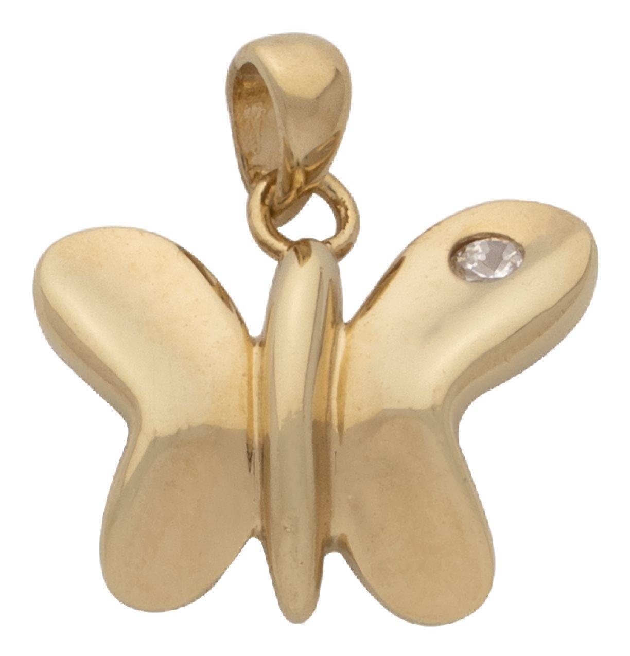 CZP-326 | CZ Single Stone Butterfly Pendant image