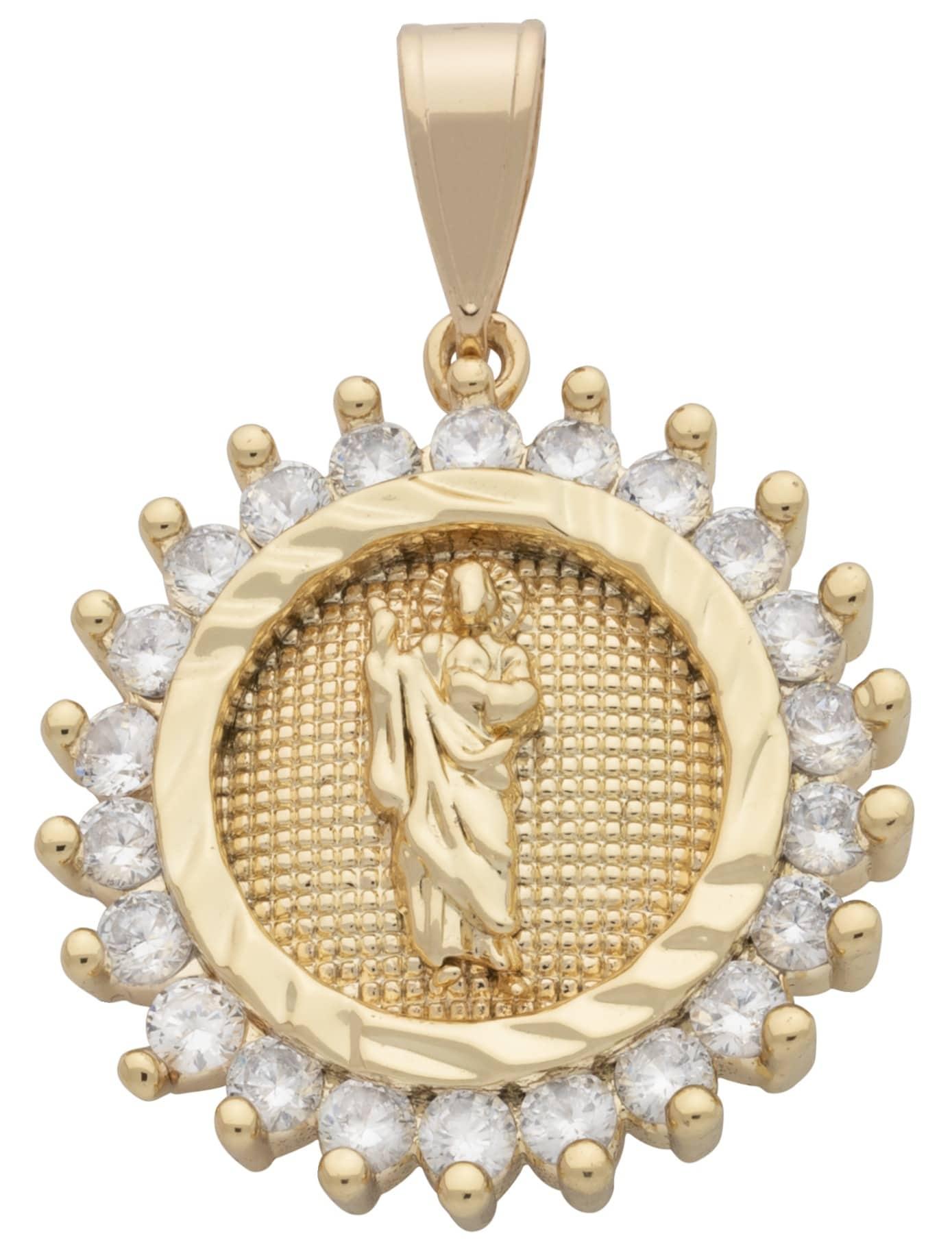 CZP-054 | CZ Framed Round Jesus Pendant image