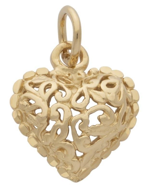 L-021 | Heart Charm Puffed Filigree image