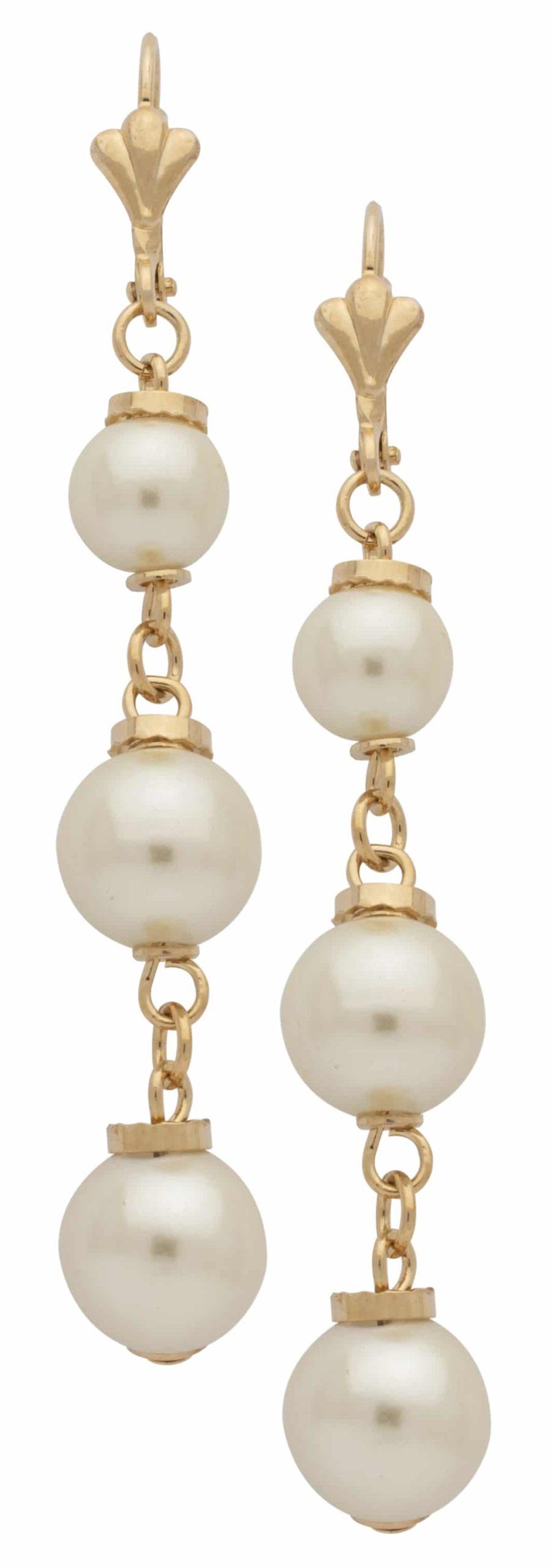 LE-049 | Ladies Earrings Pearls Dangling image