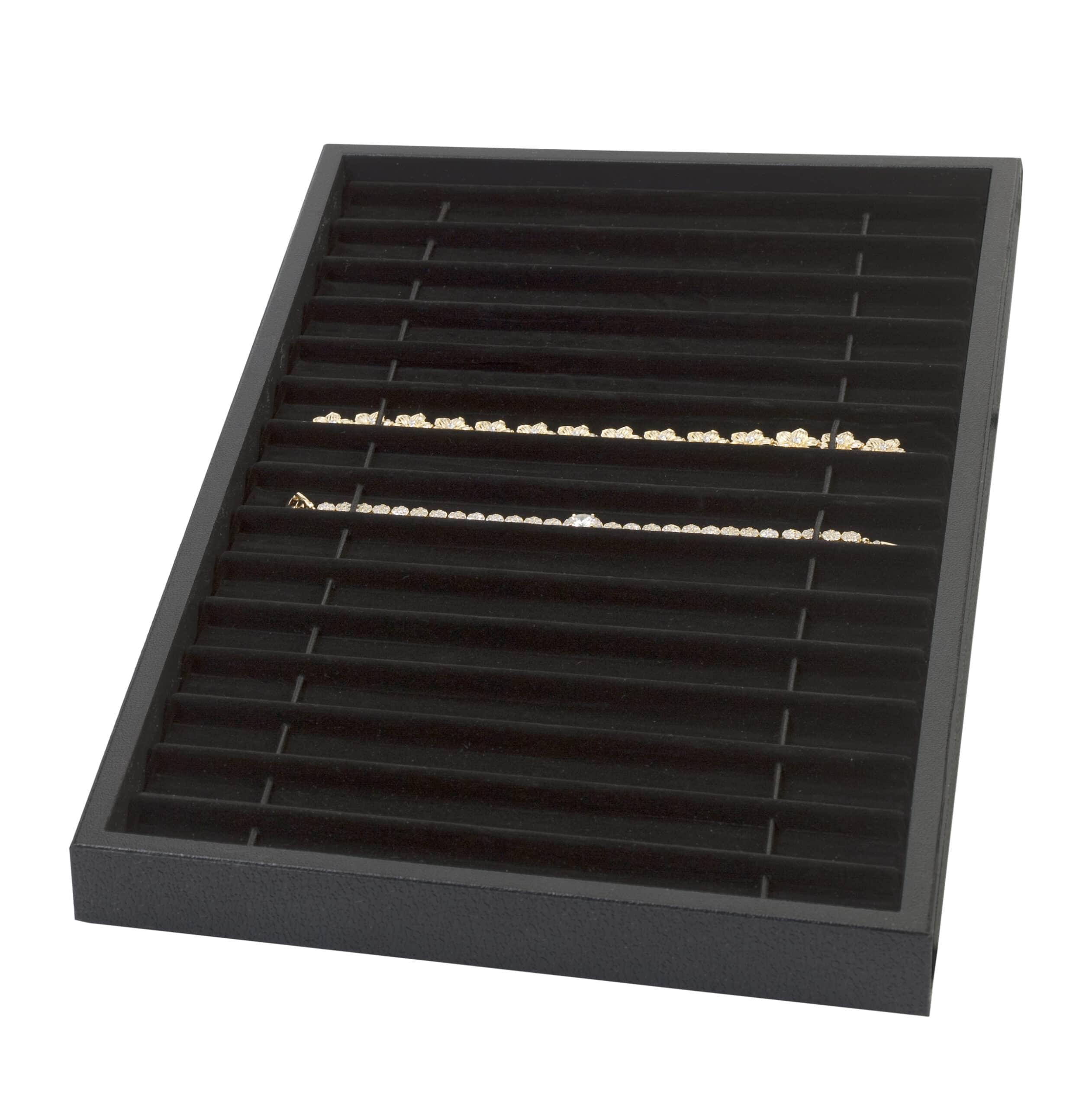 XD-023B | 15 Slot Black Velvet Bracelet Tray image