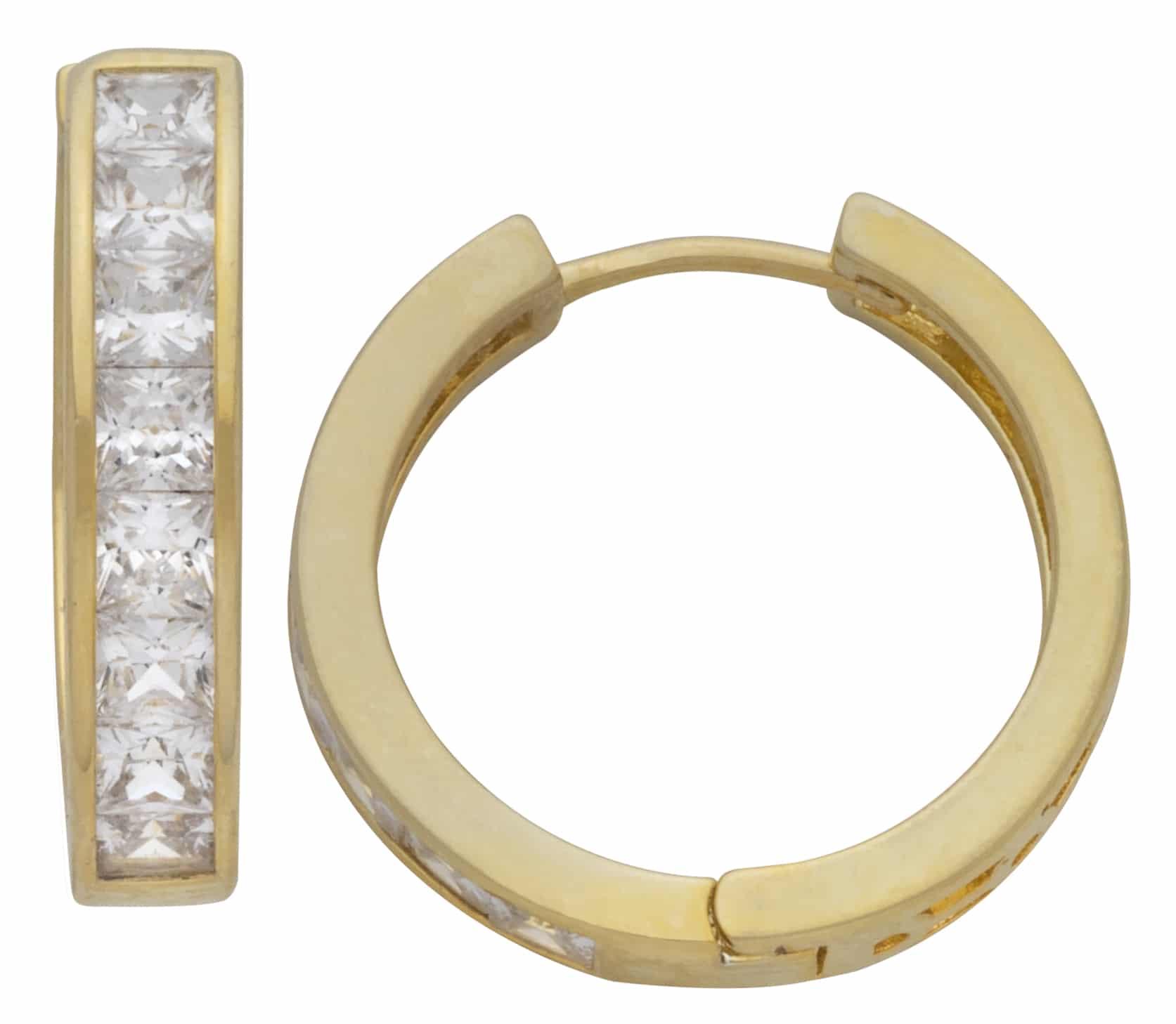 CZE-284 | Square CZ Hoop Earrings image